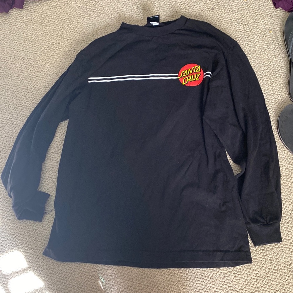 Santa Cruz Black Medium Long Sleeve T Shirt